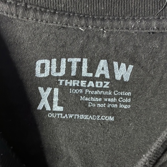 Outlaw Black Graphic T-Shirt for Men XL - Picture 10 of 10